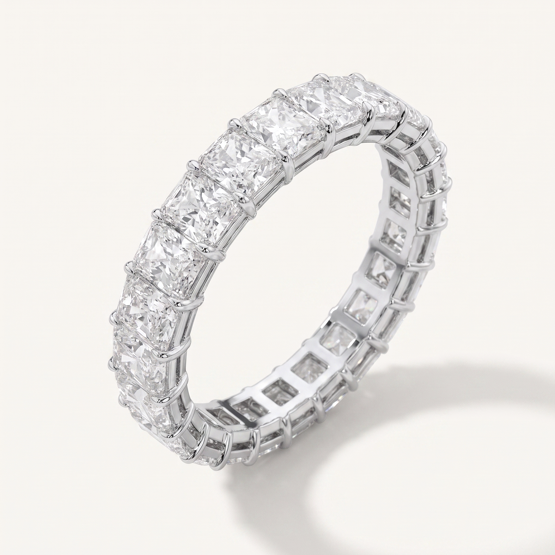 Fern Harmony Radiant Cut Lab Diamond Eternity Ring (4.0 ct. tw.)