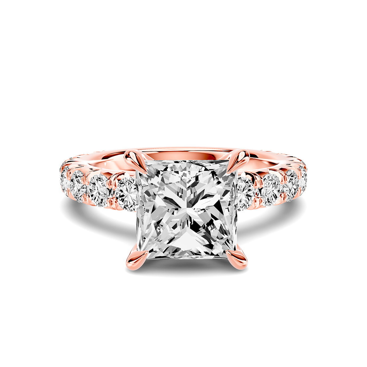 Noelle French Pavé Lab Engagement Ring Setting (1 ct. tw.)