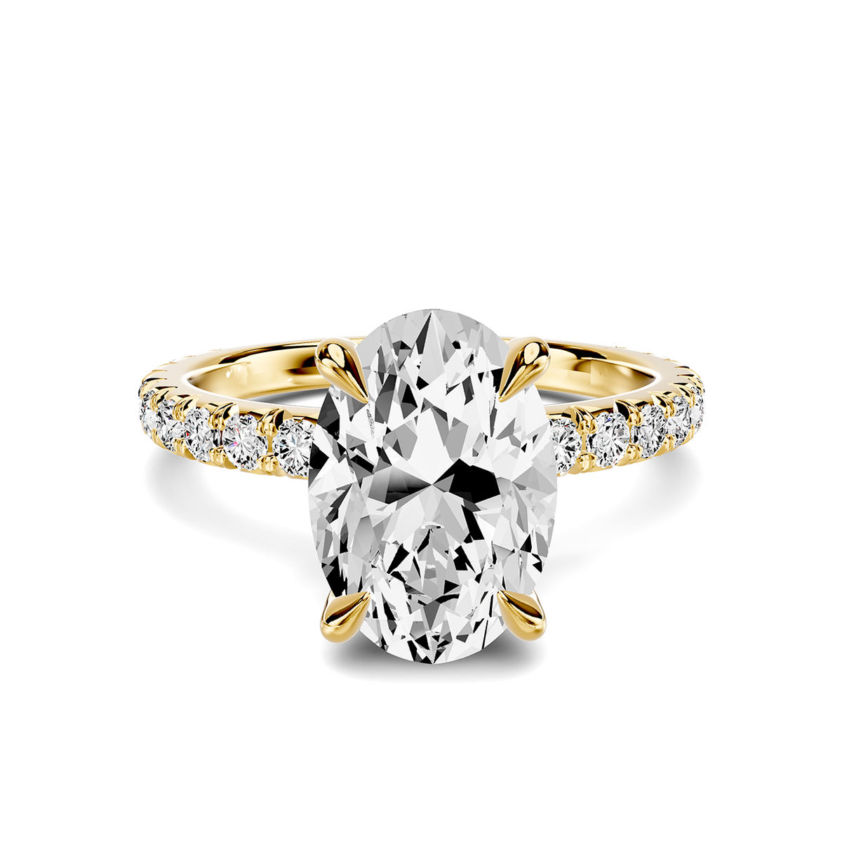 Isabelle French Pavé Lab Engagement Ring Setting (1/2 ct. tw.)