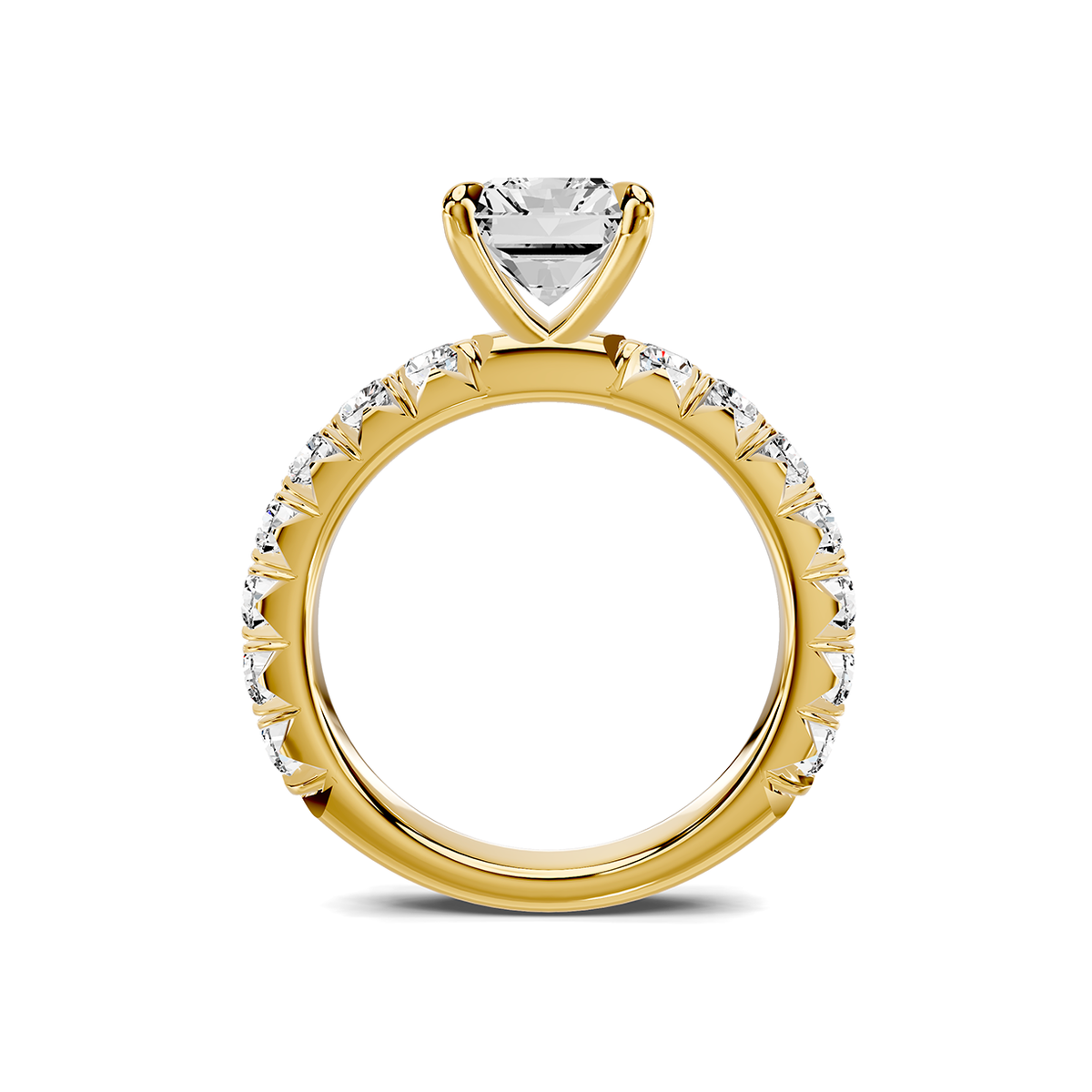 Noelle French Pavé Lab Engagement Ring Setting (1 ct. tw.)