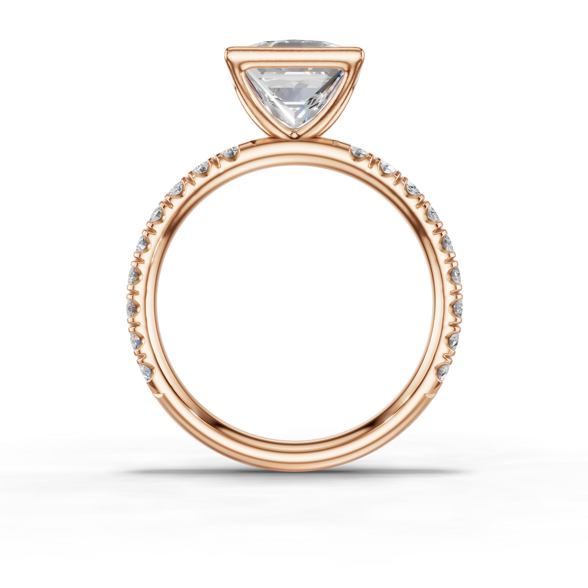 Marielle Lab Pavé Bezel Engagement Ring Setting (0.45 ct. tw.)
