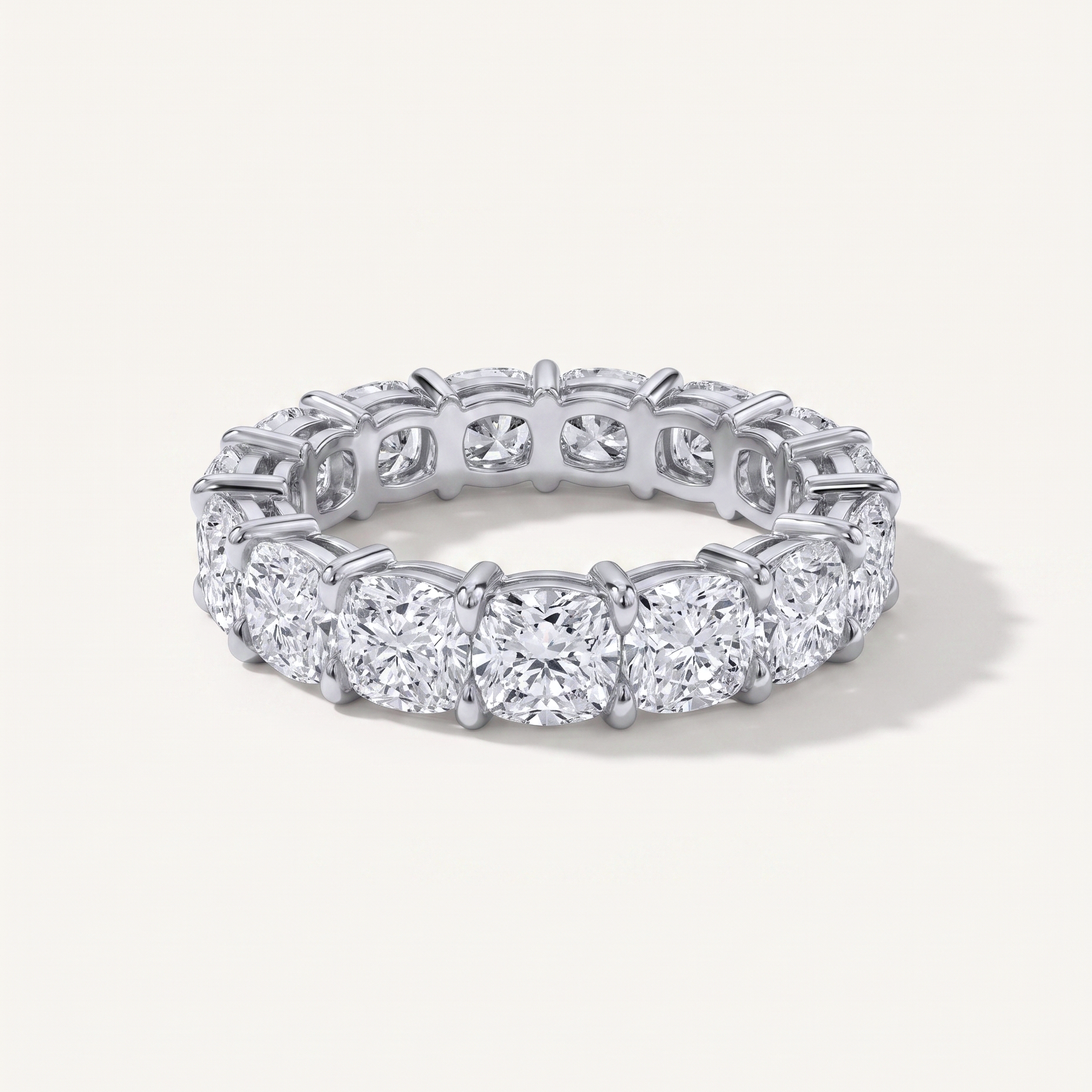 Willow Grace Cushion Cut Lab Diamond Eternity Ring (8.0 ct. tw.)