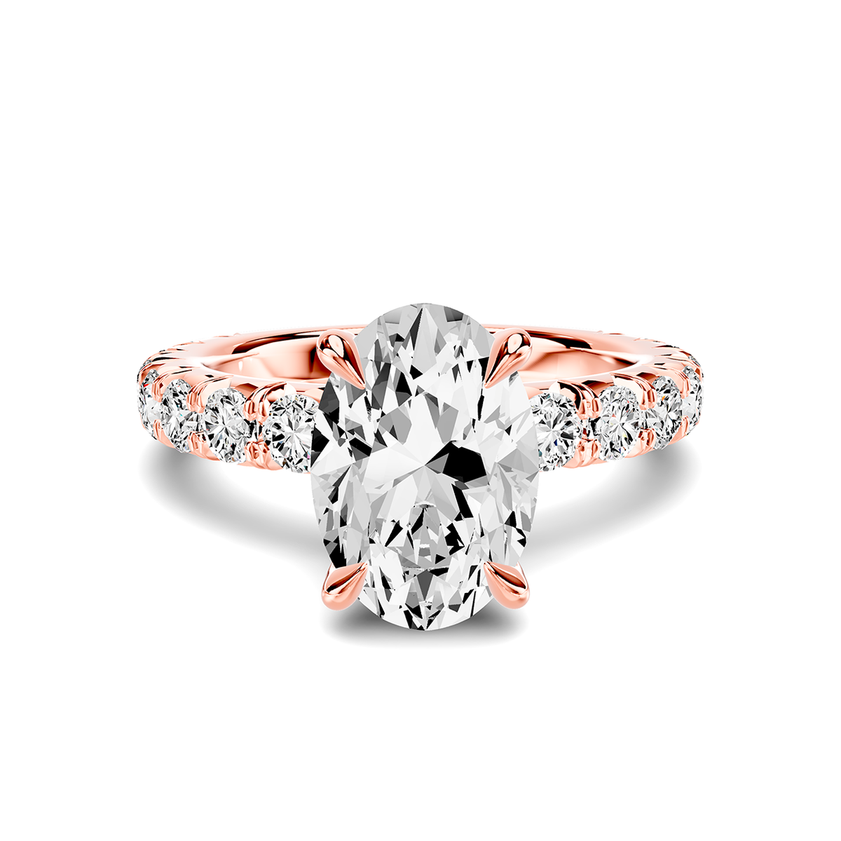 Noelle French Pavé Lab Engagement Ring Setting (1 ct. tw.)