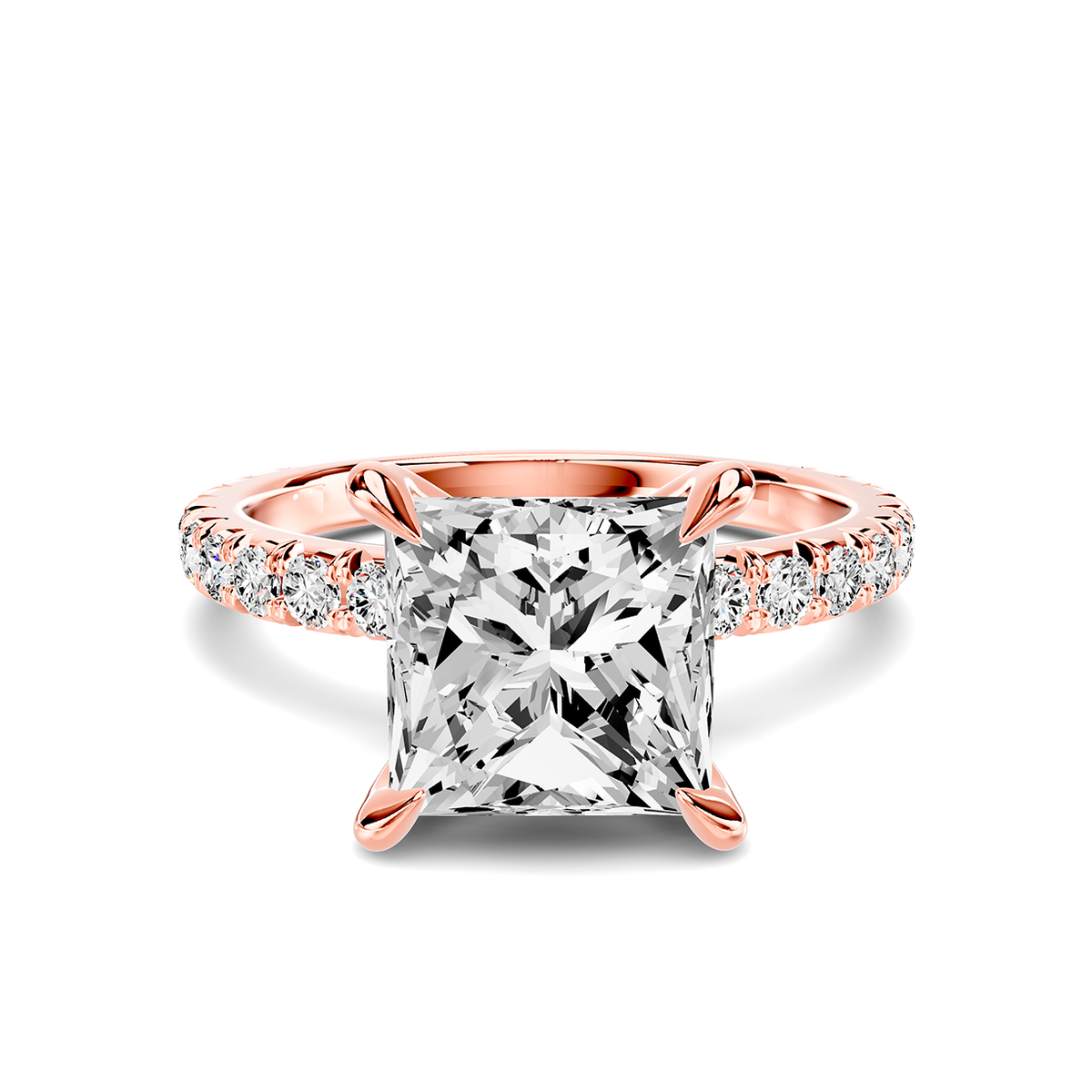 Isabelle French Pavé Lab Engagement Ring Setting (1/2 ct. tw.)