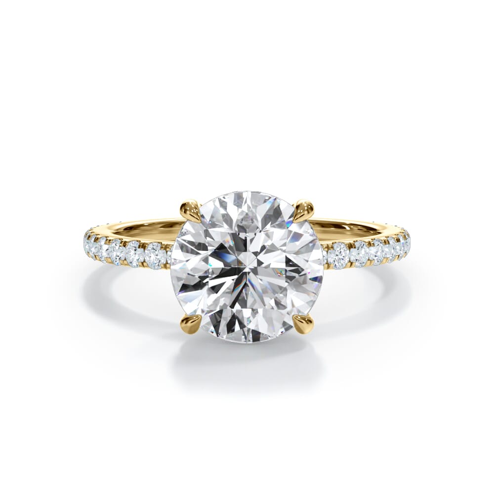 Annelise Pavé Hidden Halo Lab Engagement Ring Setting
