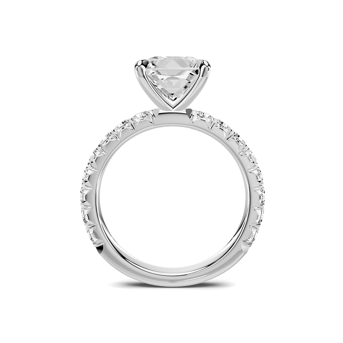 Amara French Pavé Lab Engagement Ring Setting (3/4 ct. tw.)