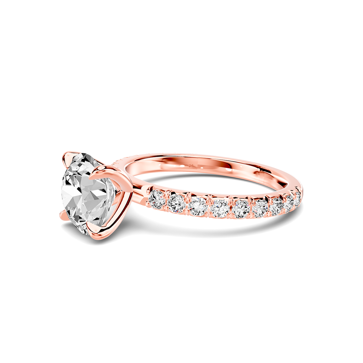 Isabelle French Pavé Lab Engagement Ring Setting (1/2 ct. tw.)