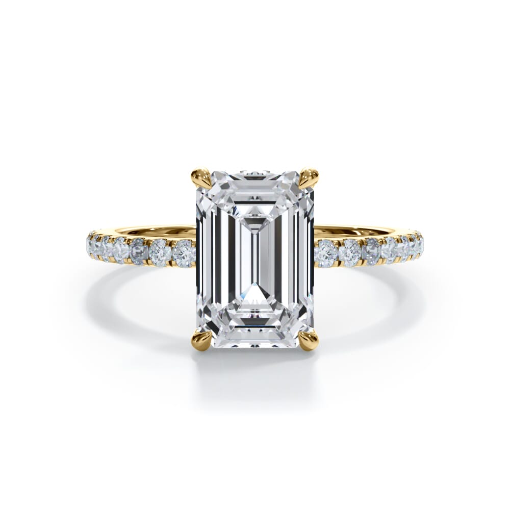 Annelise Pavé Hidden Halo Lab Engagement Ring Setting