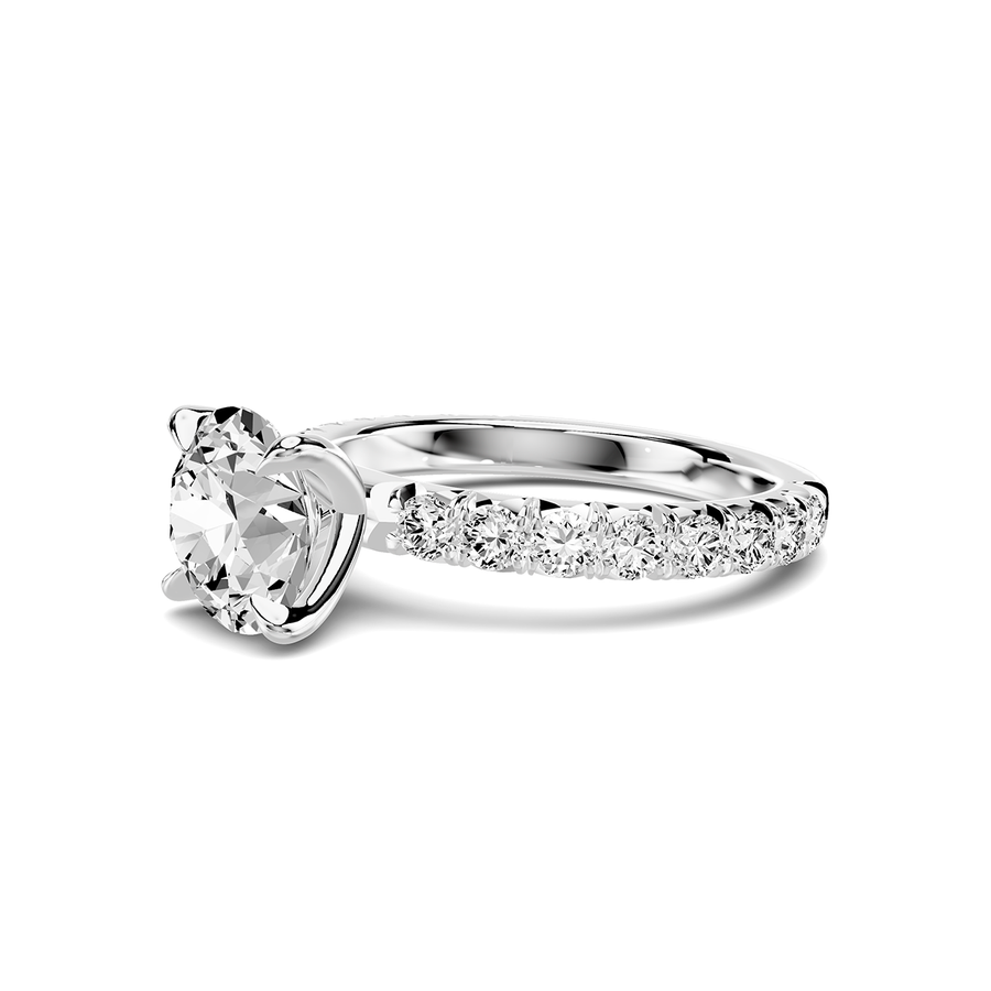 Amara French Pavé Lab Engagement Ring Setting (3/4 ct. tw.)