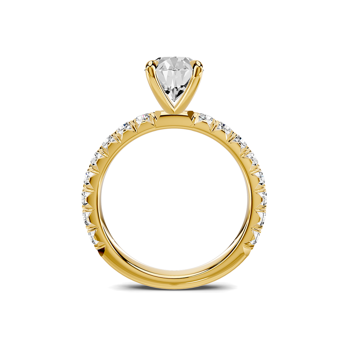 Amara French Pavé Lab Engagement Ring Setting (3/4 ct. tw.)