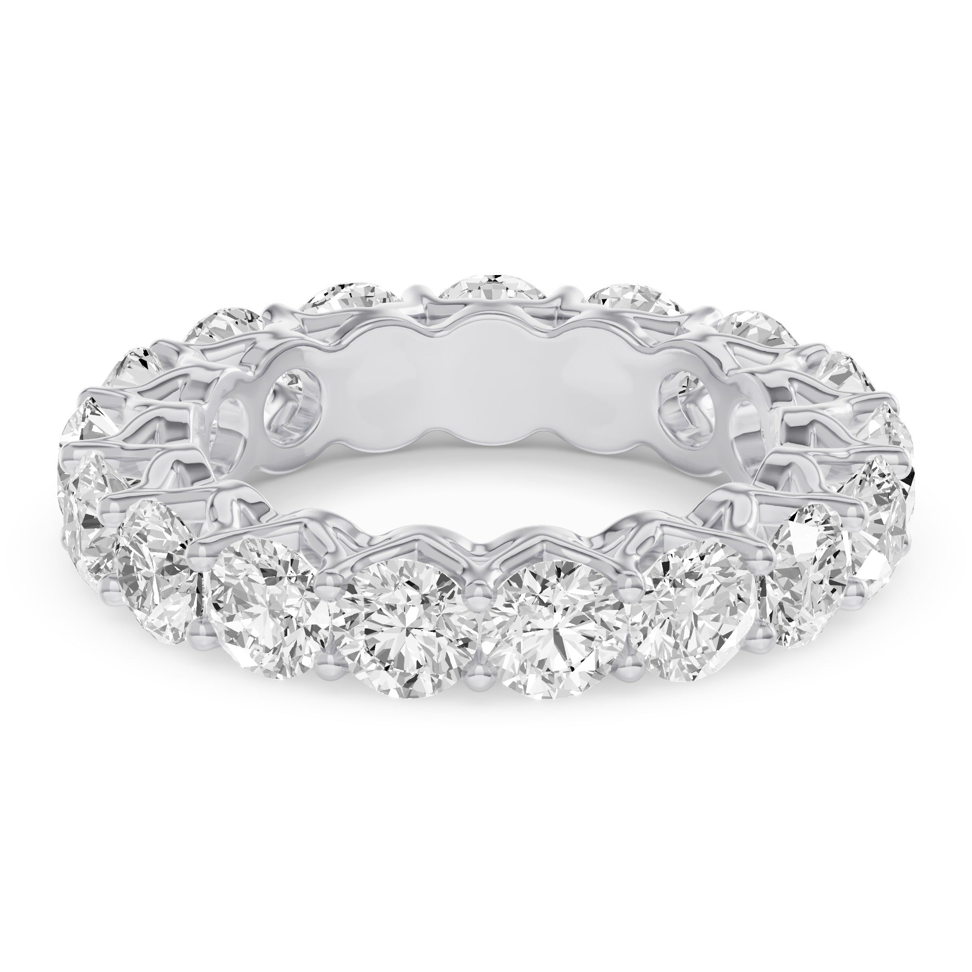 Fern Embrace Shared Prong Lab Eternity Band (3.75ct. tw.)