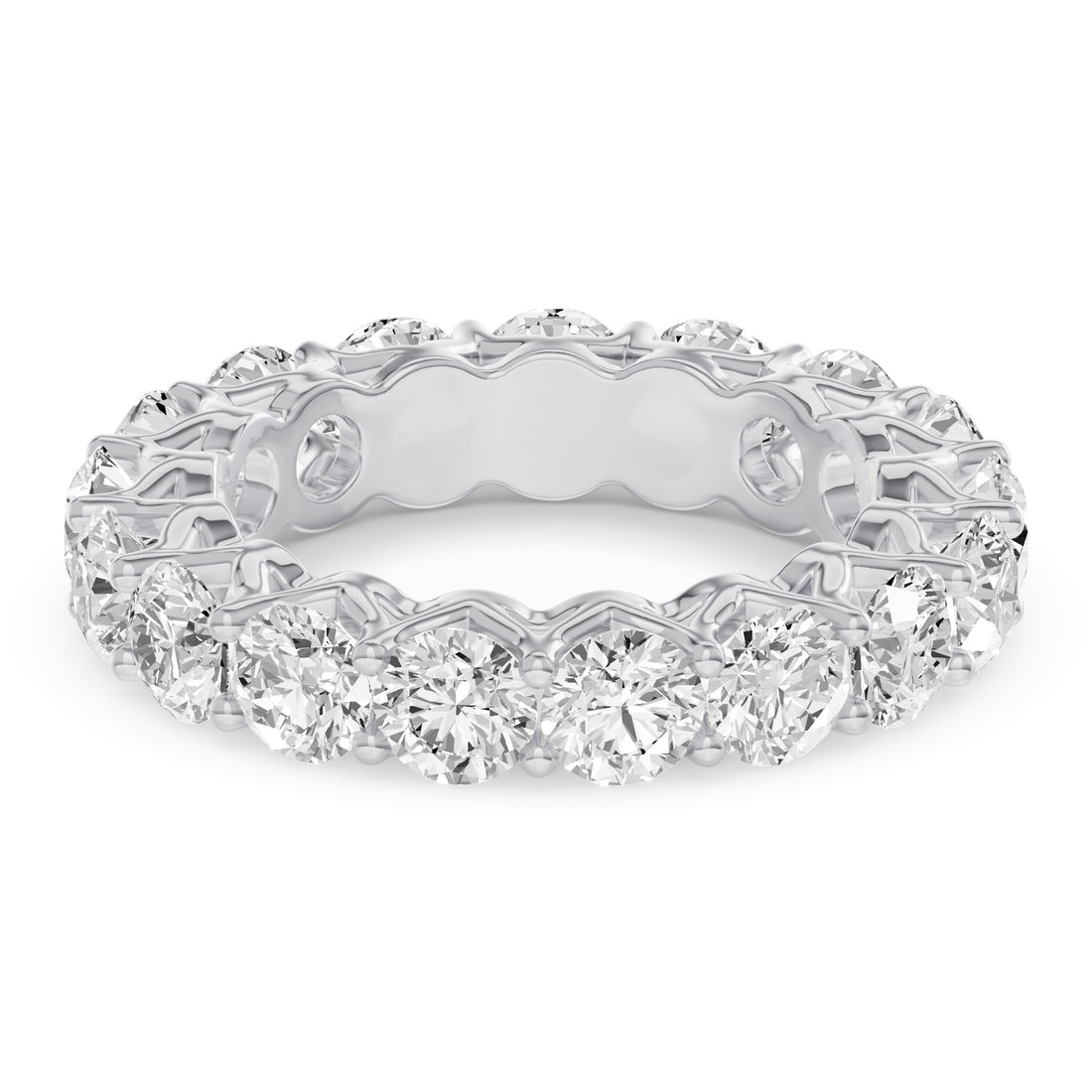 Fern Embrace Shared Prong Lab Eternity Band (3.75ct. tw.)