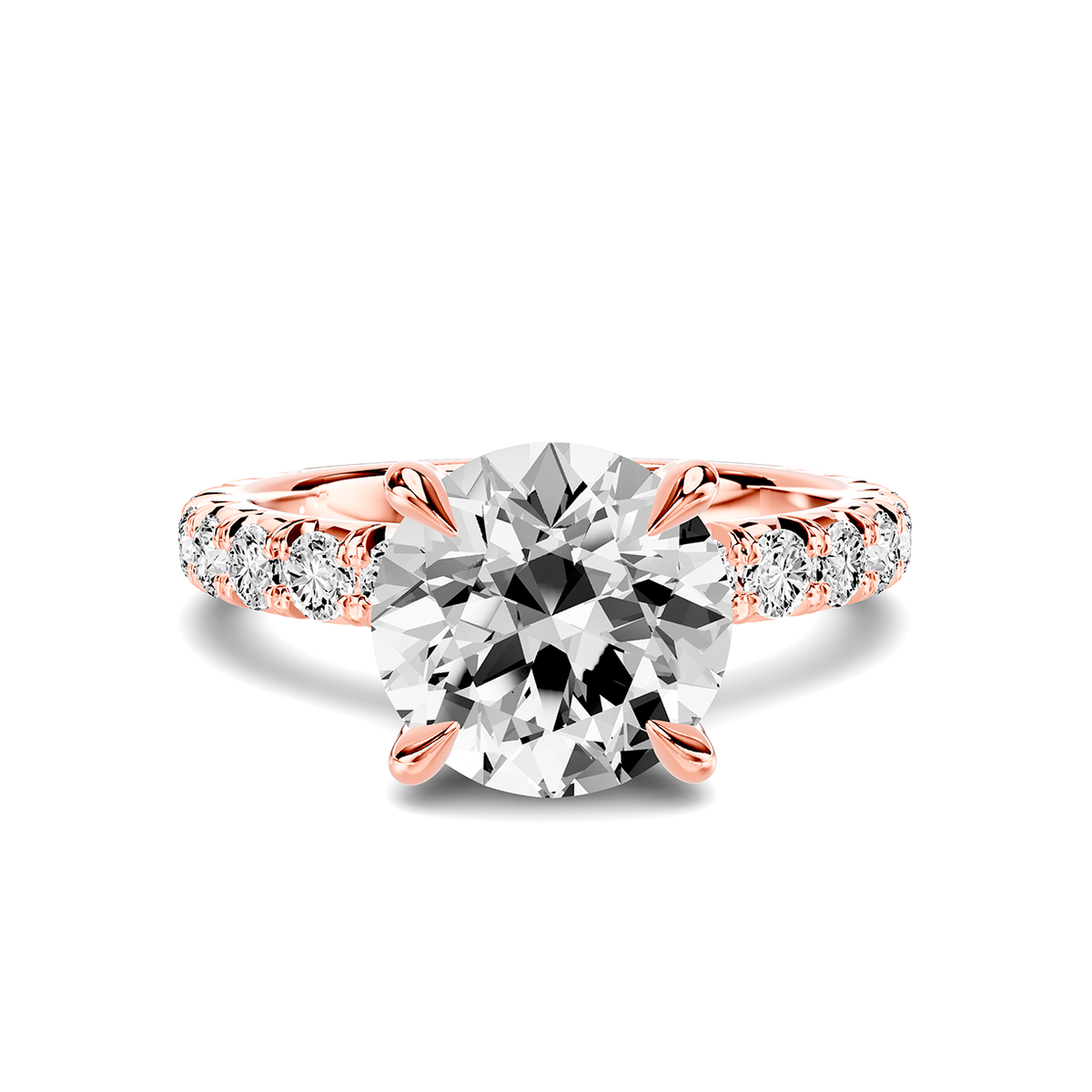 Amara French Pavé Lab Engagement Ring Setting (3/4 ct. tw.)