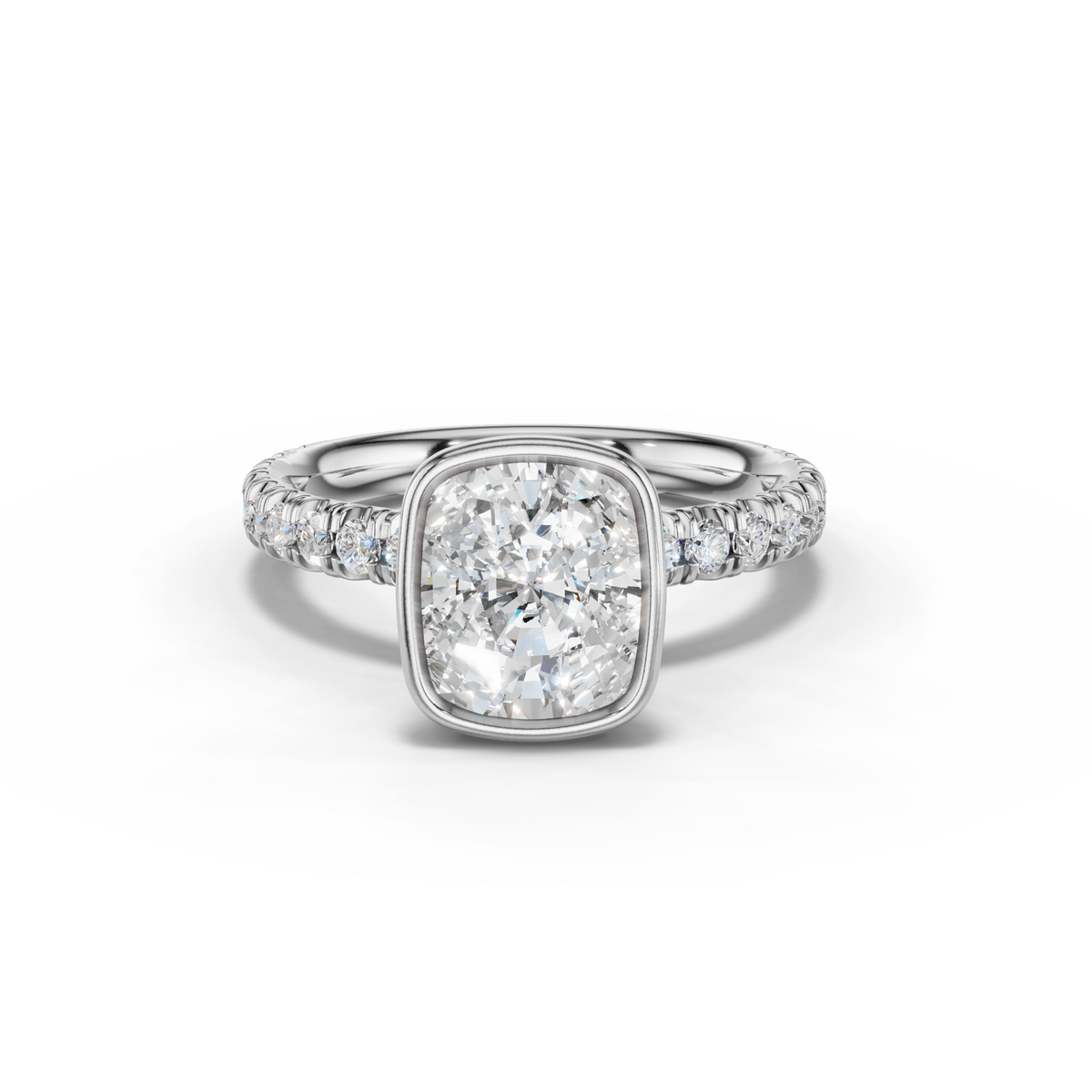 Marielle Lab Pavé Bezel Engagement Ring Setting (0.45 ct. tw.)