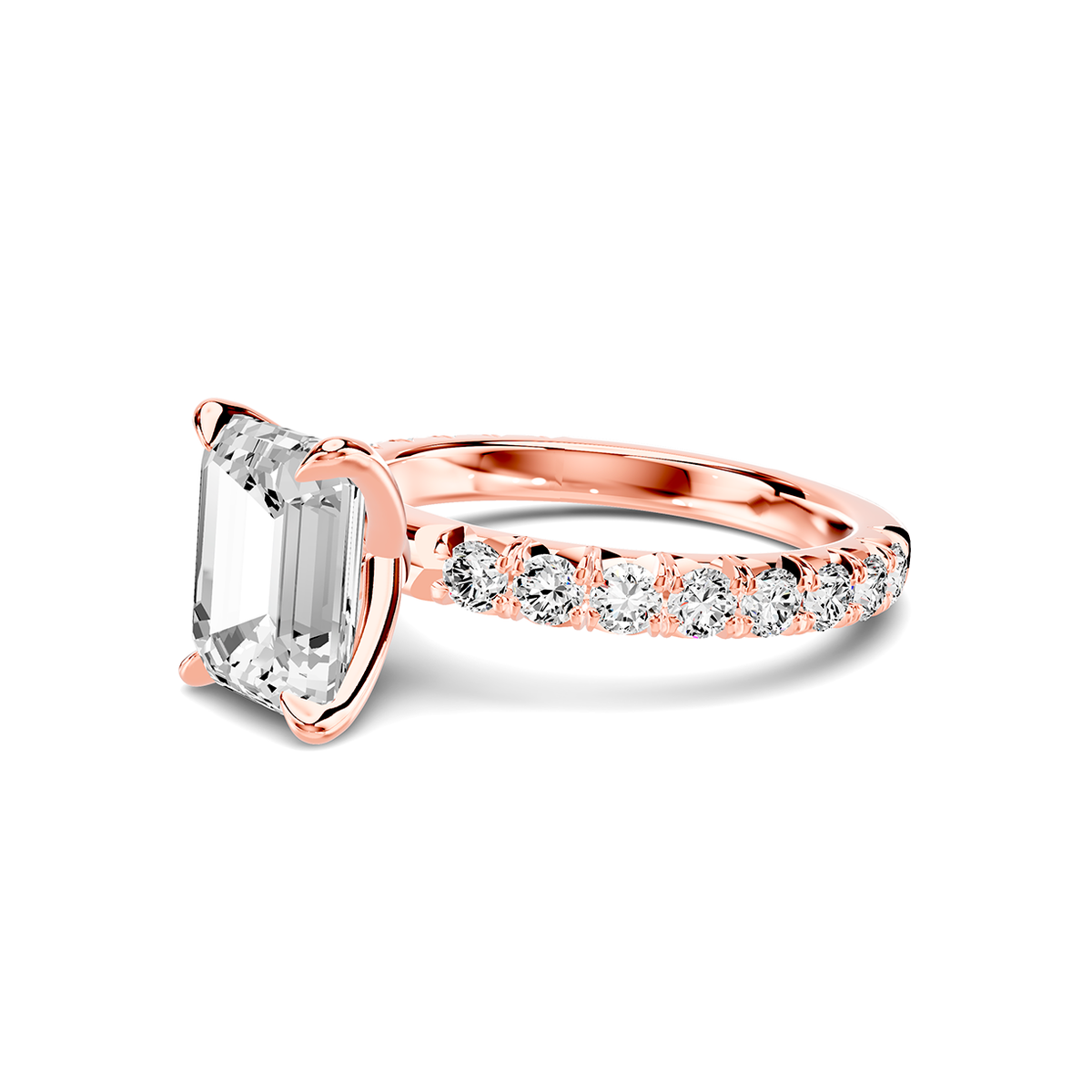 Amara French Pavé Lab Engagement Ring Setting (3/4 ct. tw.)