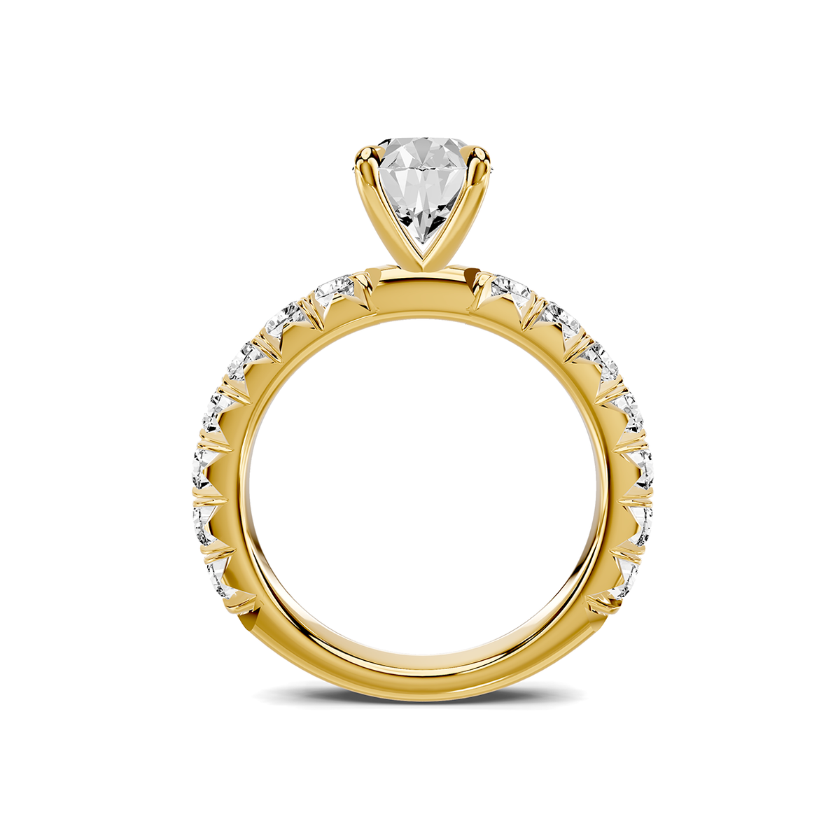 Noelle French Pavé Lab Engagement Ring Setting (1 ct. tw.)
