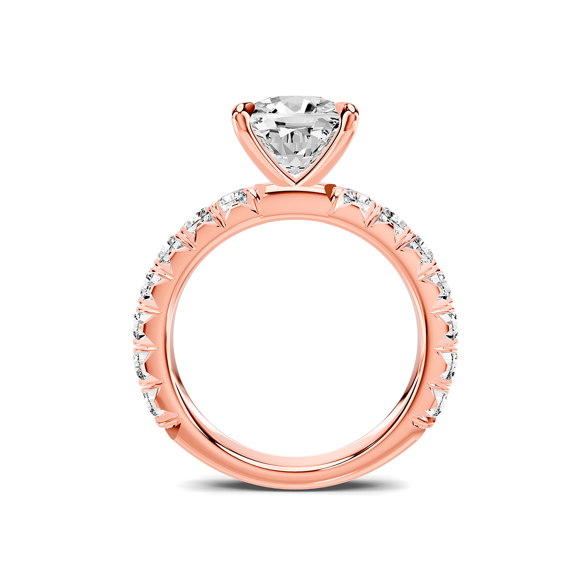 Noelle French Pavé Lab Engagement Ring Setting (1 ct. tw.)