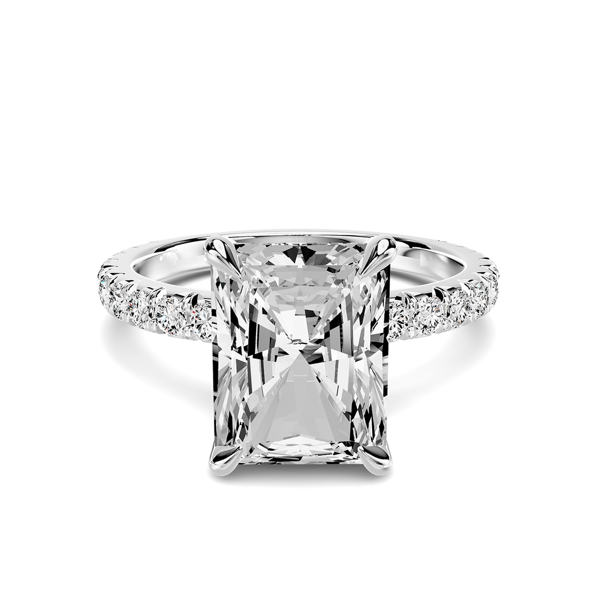 Isabelle French Pavé Lab Engagement Ring Setting (1/2 ct. tw.)
