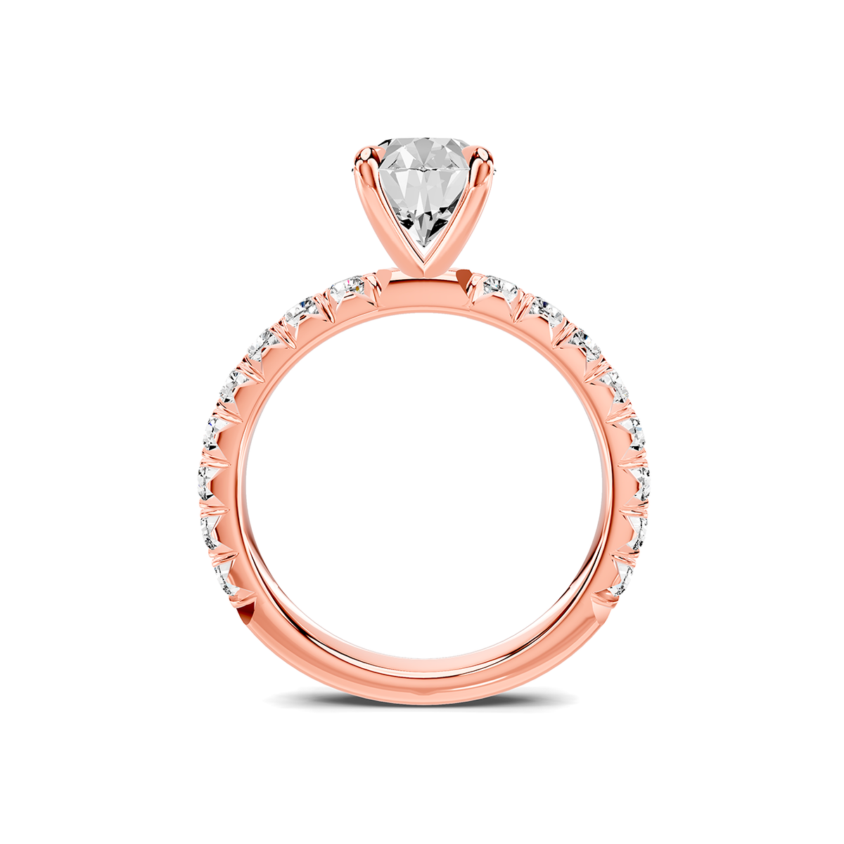 Amara French Pavé Lab Engagement Ring Setting (3/4 ct. tw.)