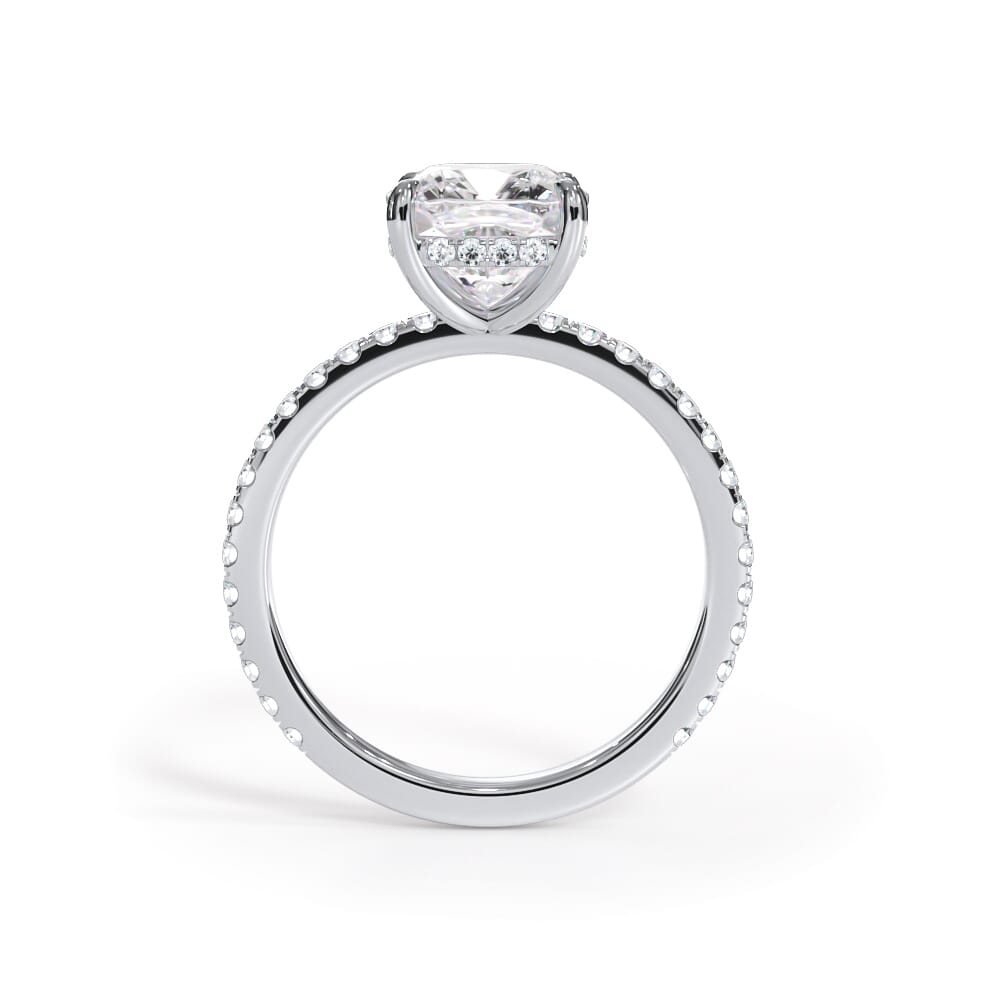 Annelise Pavé Hidden Halo Lab Engagement Ring Setting