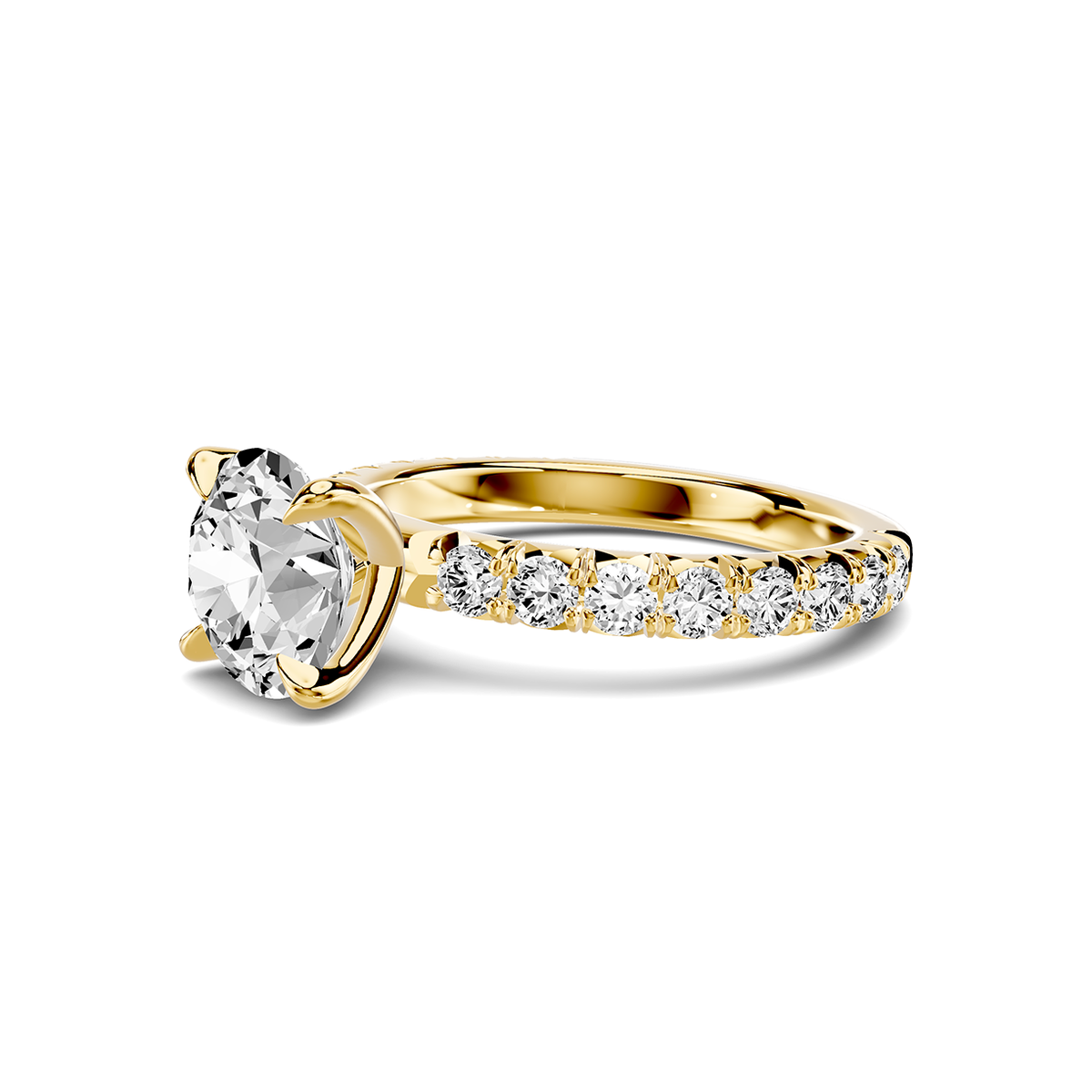 Amara French Pavé Lab Engagement Ring Setting (3/4 ct. tw.)