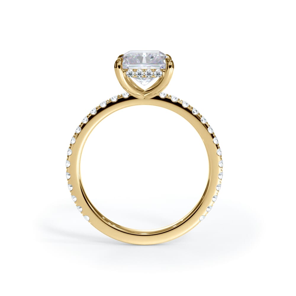 Annelise Pavé Hidden Halo Lab Engagement Ring Setting