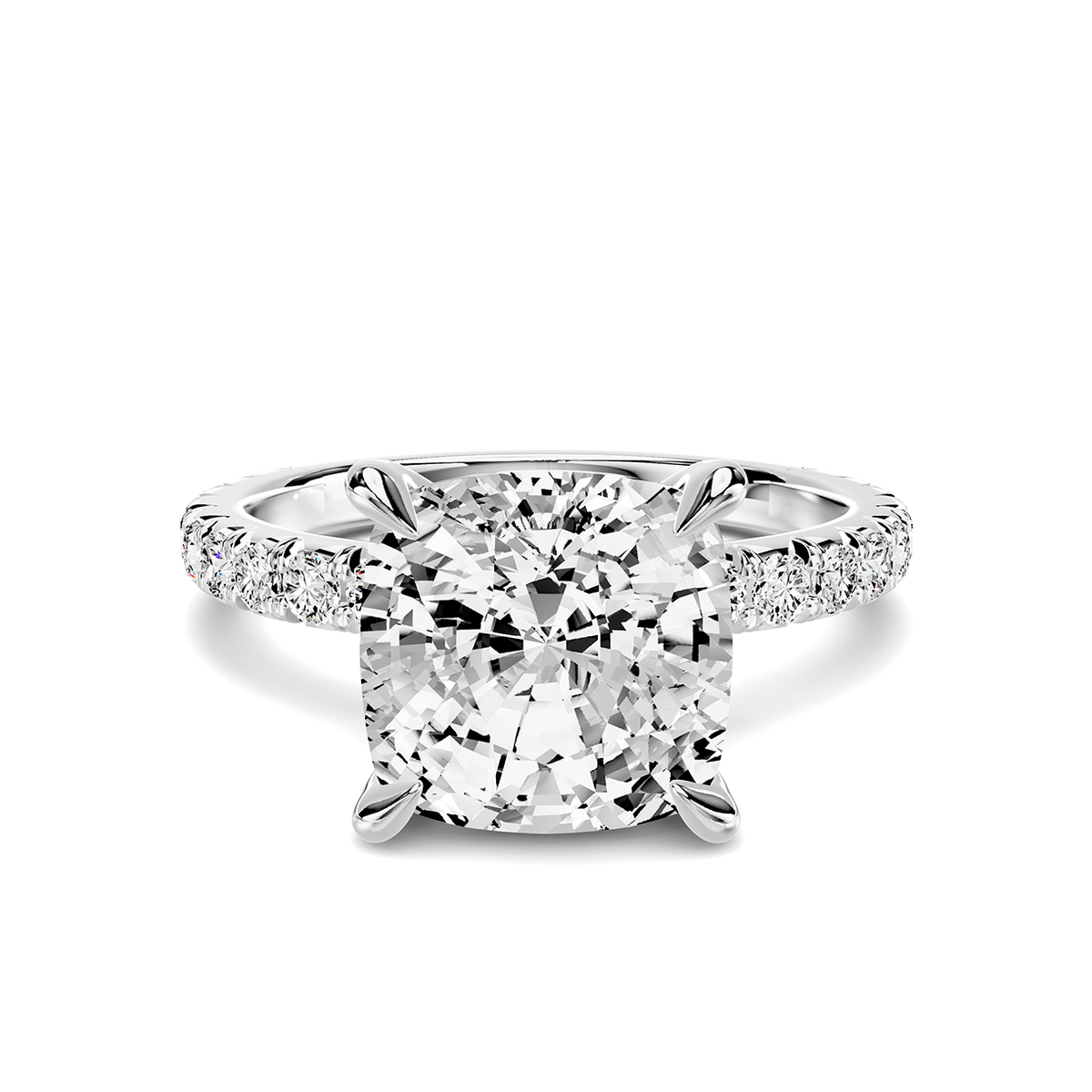 Isabelle French Pavé Lab Engagement Ring Setting (1/2 ct. tw.)