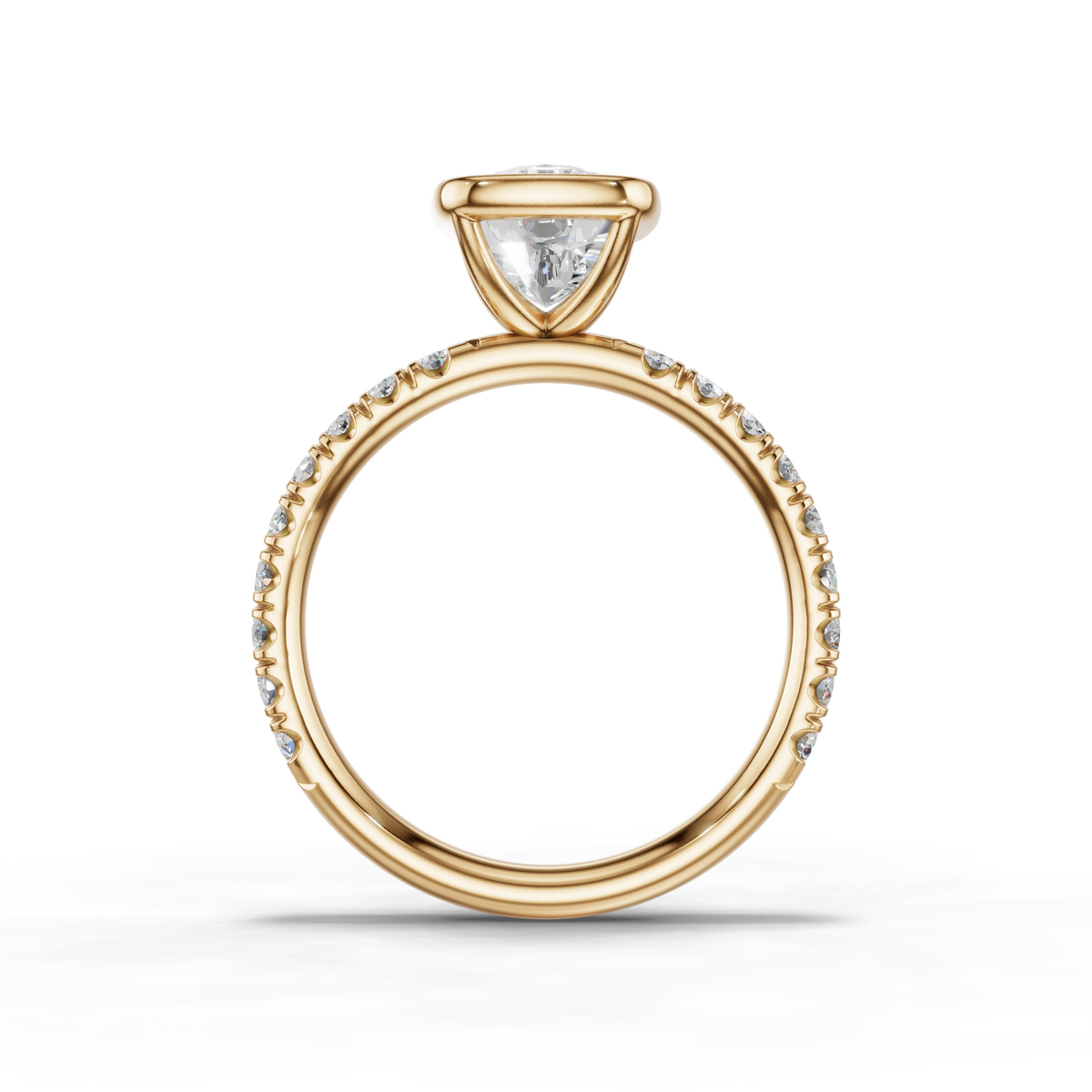 Marielle Lab Pavé Bezel Engagement Ring Setting (0.45 ct. tw.)