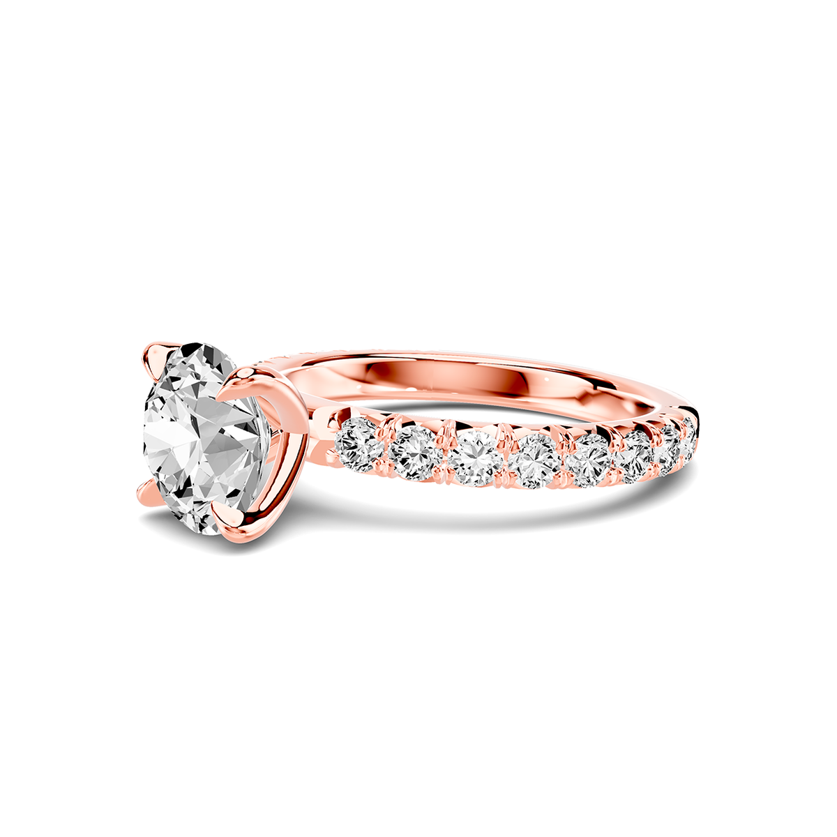 Amara French Pavé Lab Engagement Ring Setting (3/4 ct. tw.)