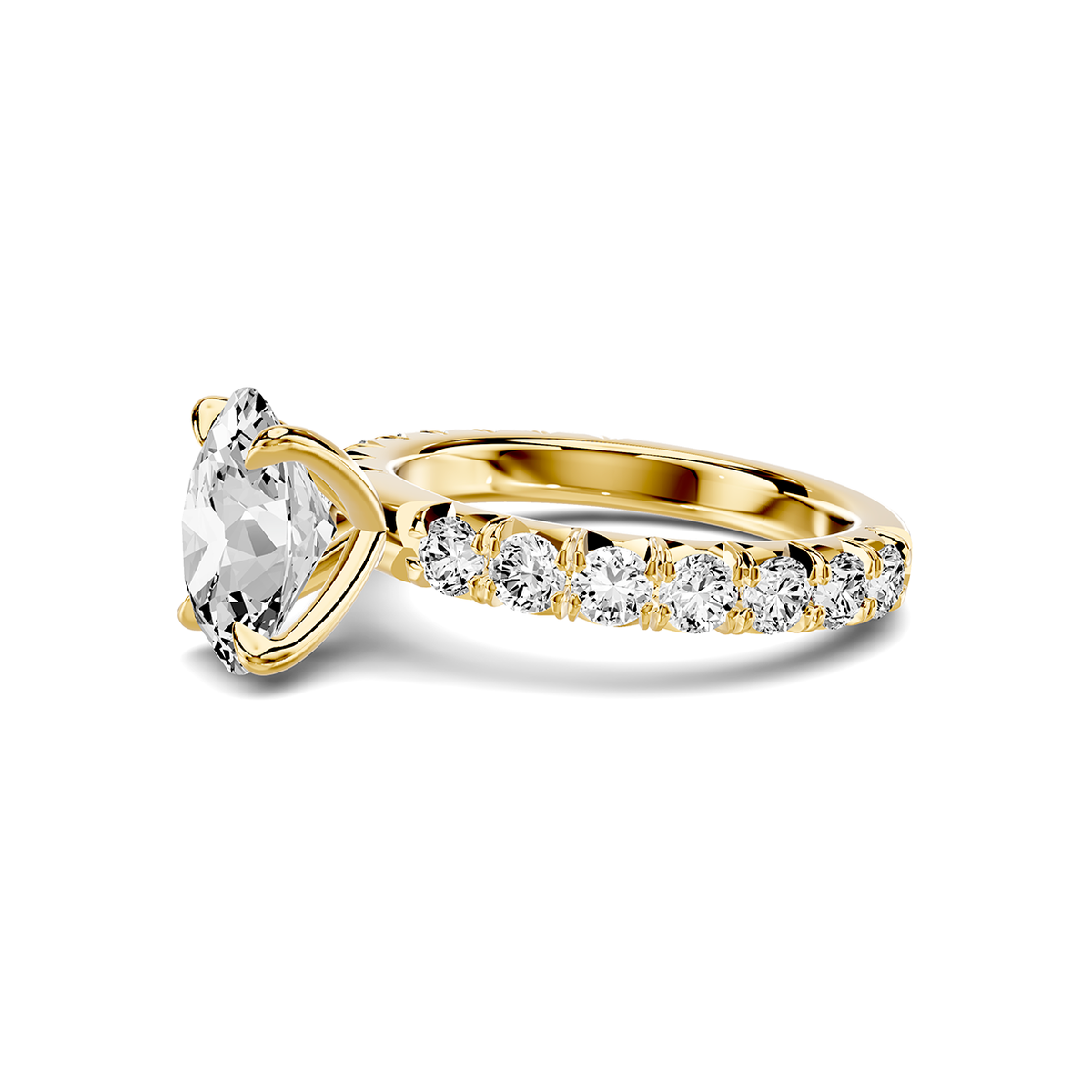 Noelle French Pavé Lab Engagement Ring Setting (1 ct. tw.)