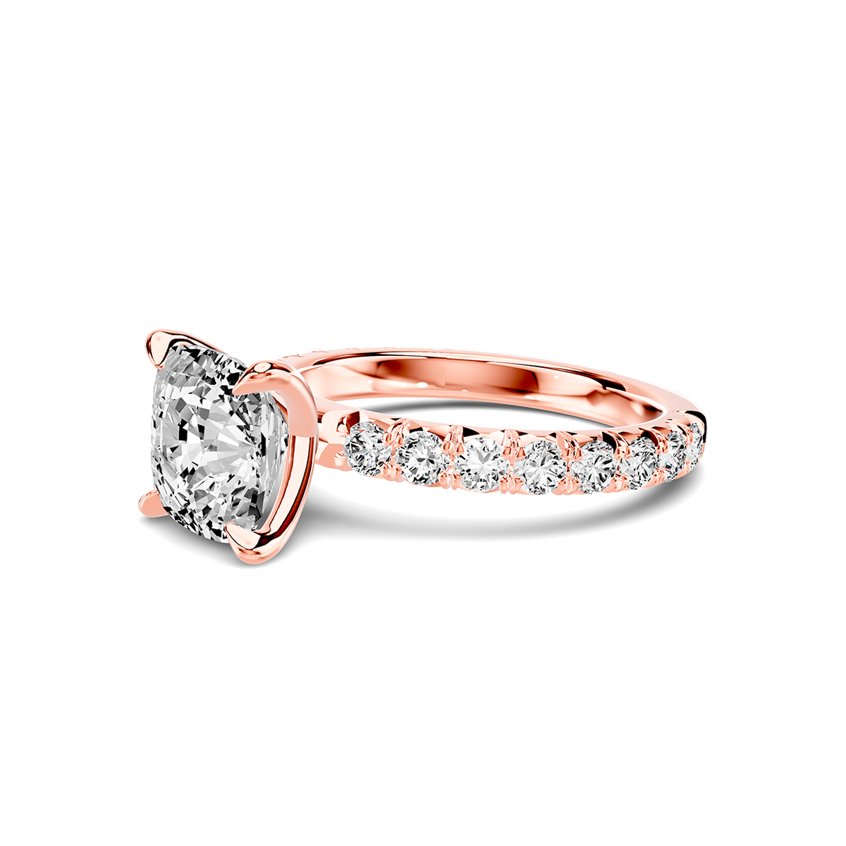 Amara French Pavé Lab Engagement Ring Setting (3/4 ct. tw.)