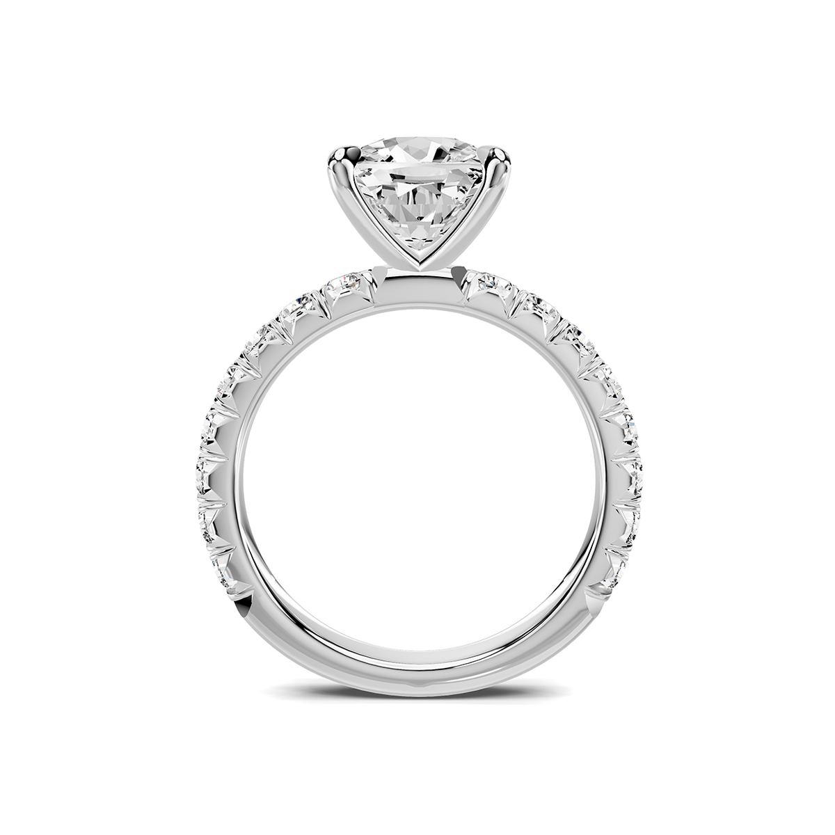 Amara French Pavé Lab Engagement Ring Setting (3/4 ct. tw.)