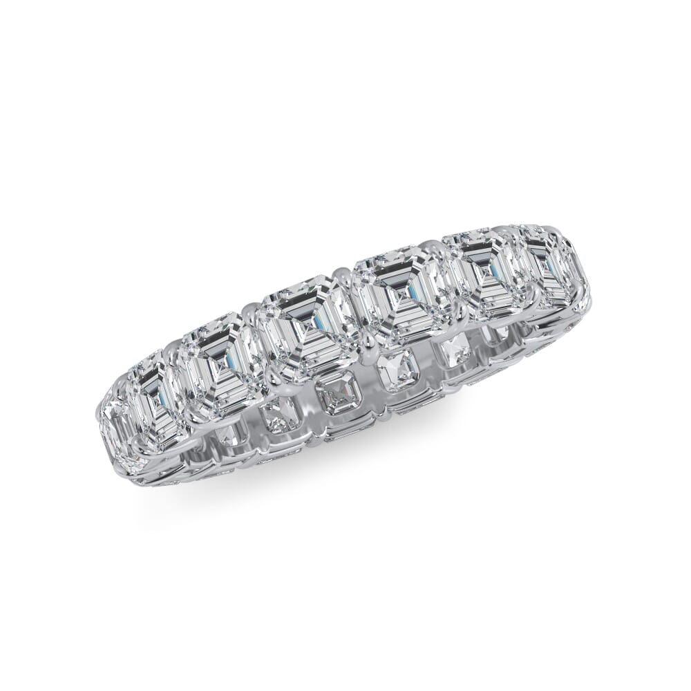 Solace Grace Asscher Cut Lab Diamond Eternity Ring (5.0 ct. tw.)