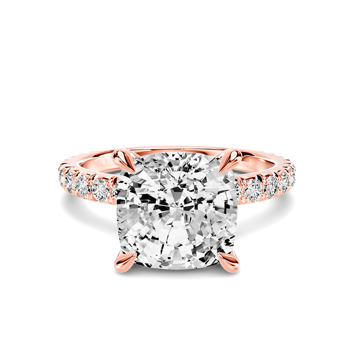 Isabelle French Pavé Lab Engagement Ring Setting (1/2 ct. tw.)