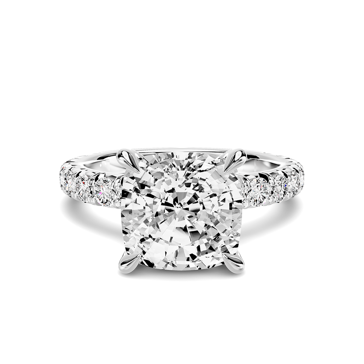 Amara French Pavé Lab Engagement Ring Setting (3/4 ct. tw.)