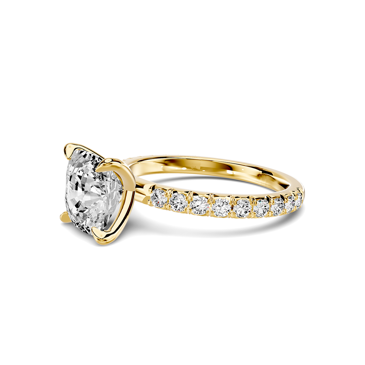 Isabelle French Pavé Lab Engagement Ring Setting (1/2 ct. tw.)