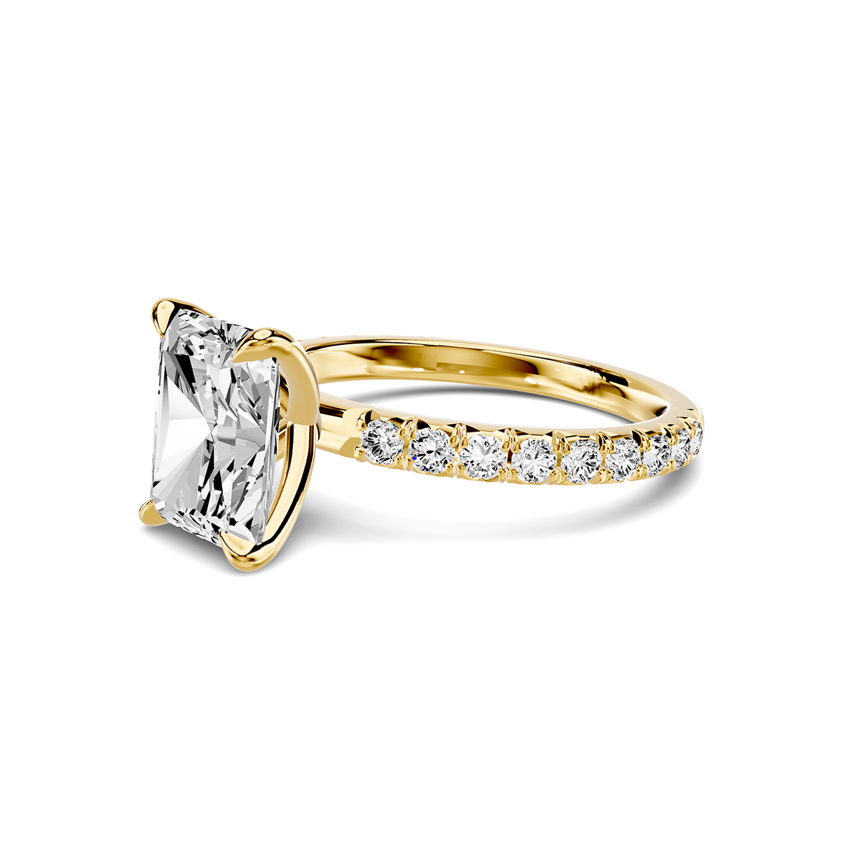 Isabelle French Pavé Lab Engagement Ring Setting (1/2 ct. tw.)
