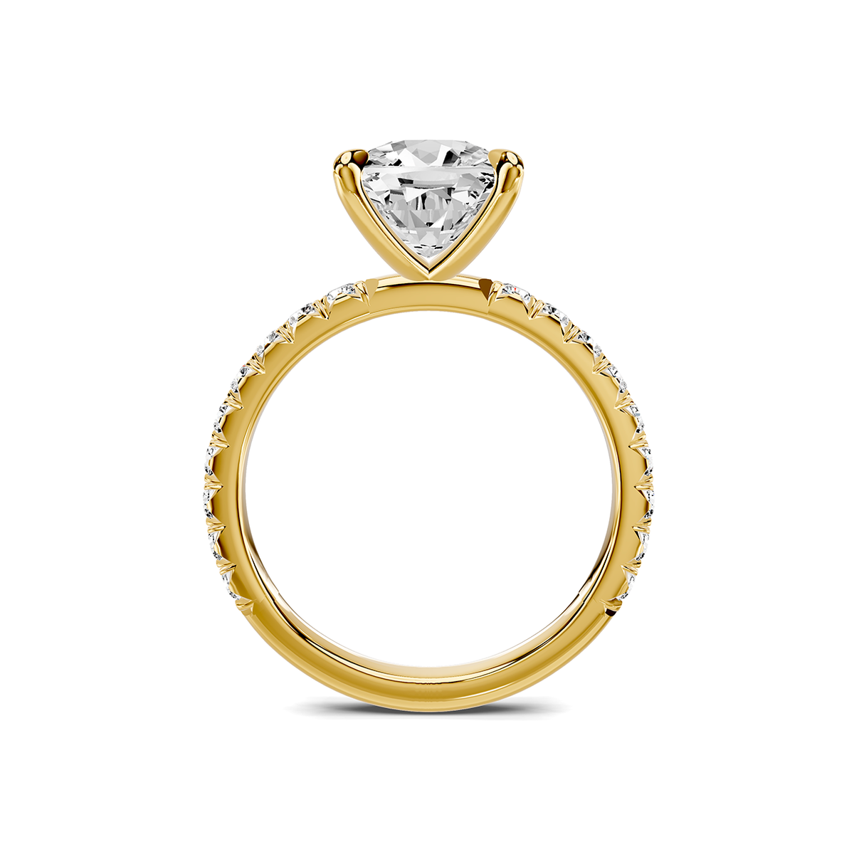 Isabelle French Pavé Lab Engagement Ring Setting (1/2 ct. tw.)
