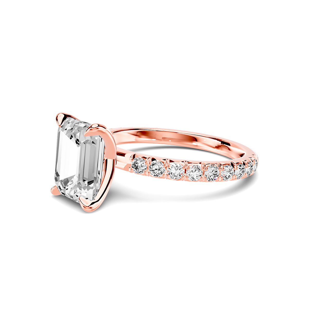 Isabelle French Pavé Lab Engagement Ring Setting (1/2 ct. tw.)