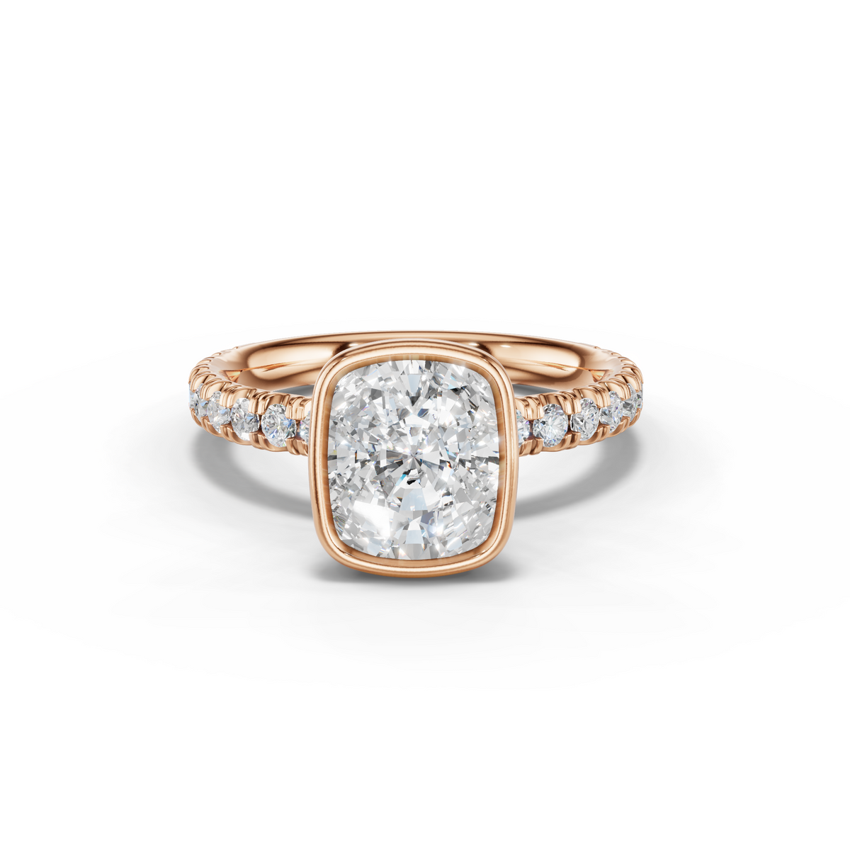 Marielle Lab Pavé Bezel Engagement Ring Setting (0.45 ct. tw.)