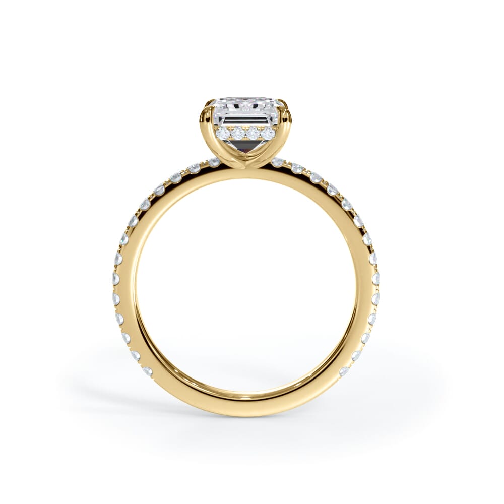 Annelise Pavé Hidden Halo Lab Engagement Ring Setting