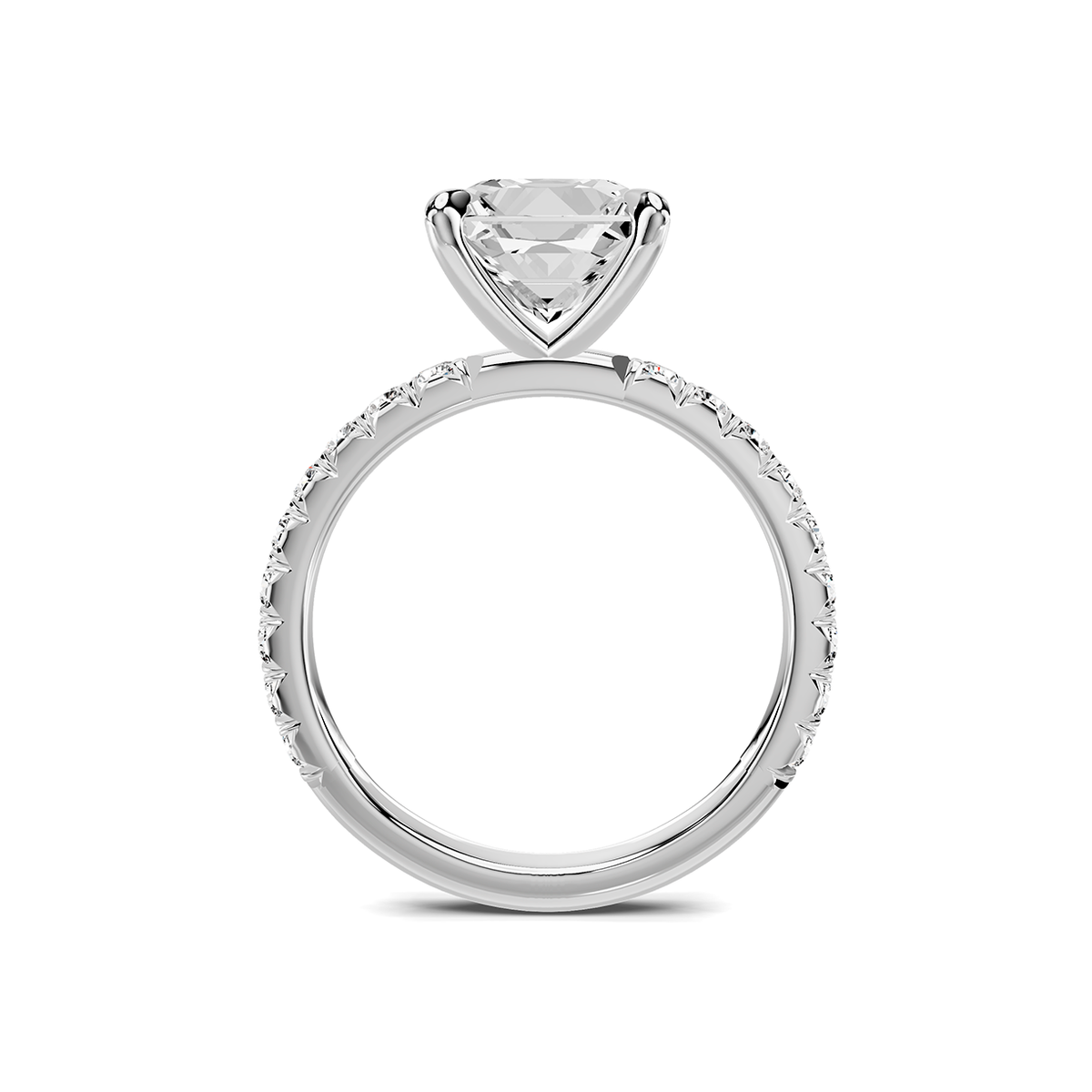 Isabelle French Pavé Lab Engagement Ring Setting (1/2 ct. tw.)