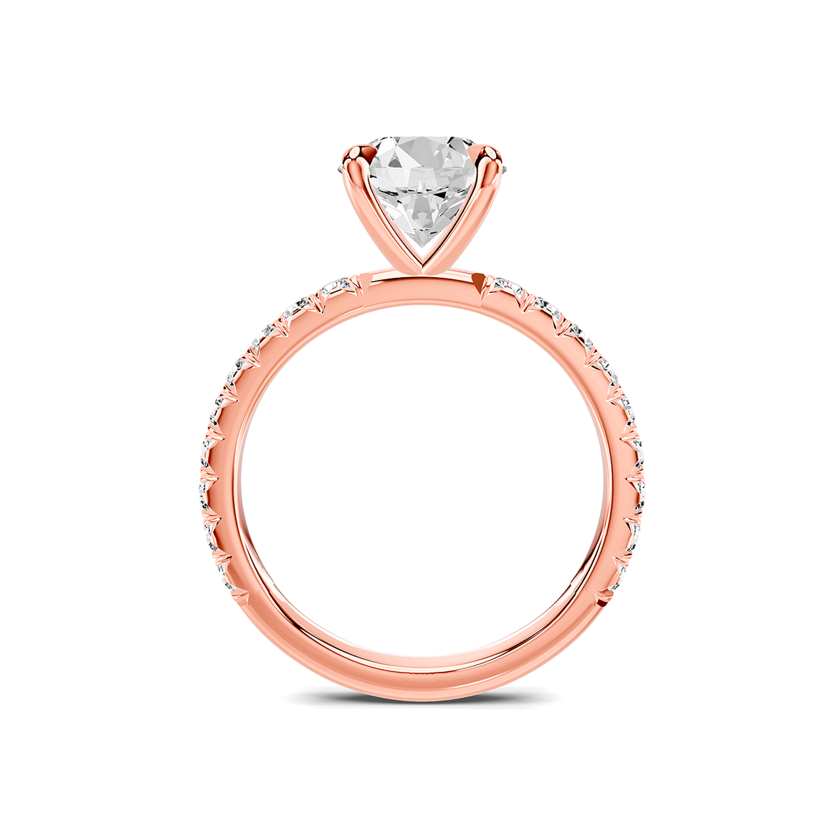 Isabelle French Pavé Lab Engagement Ring Setting (1/2 ct. tw.)