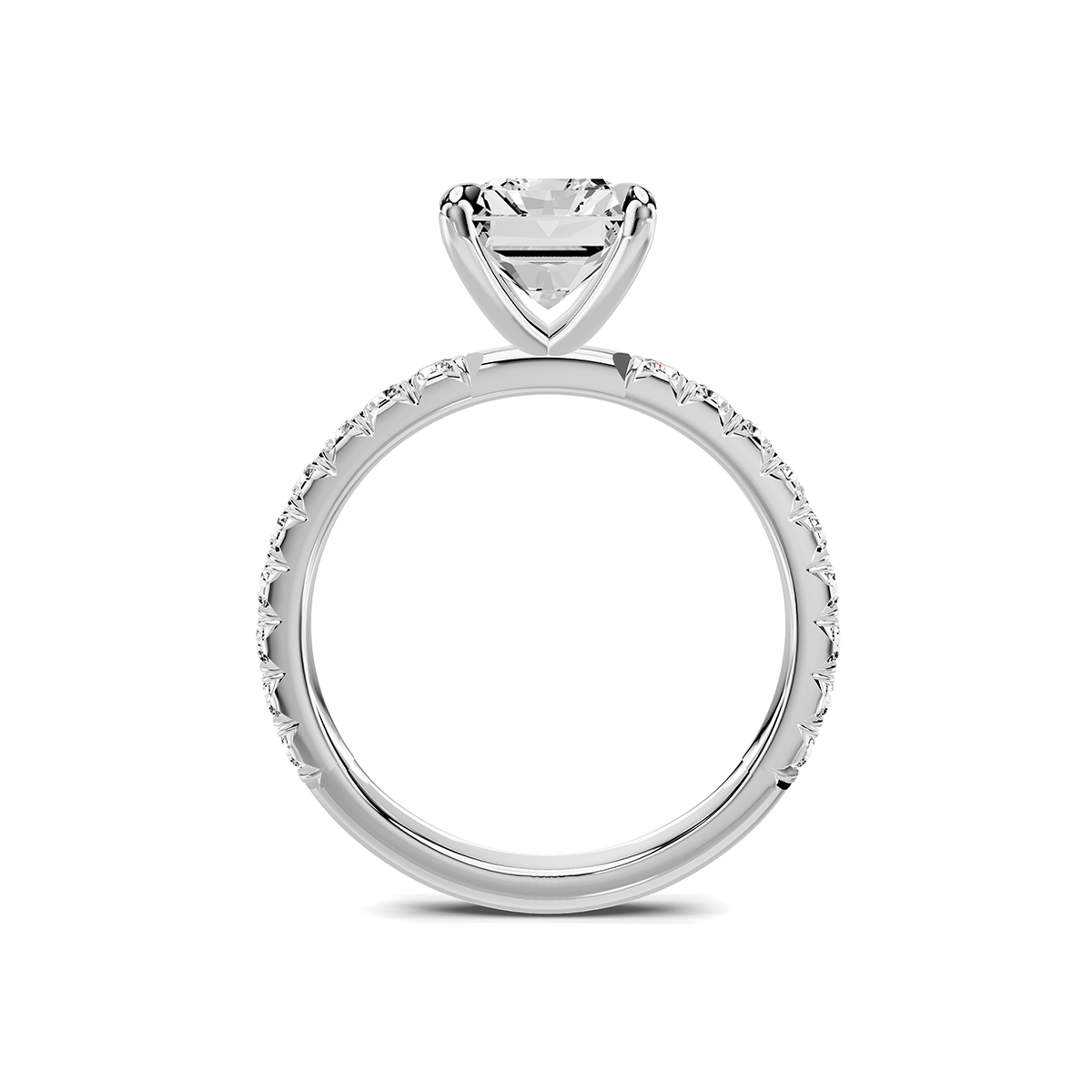 Isabelle French Pavé Lab Engagement Ring Setting (1/2 ct. tw.)
