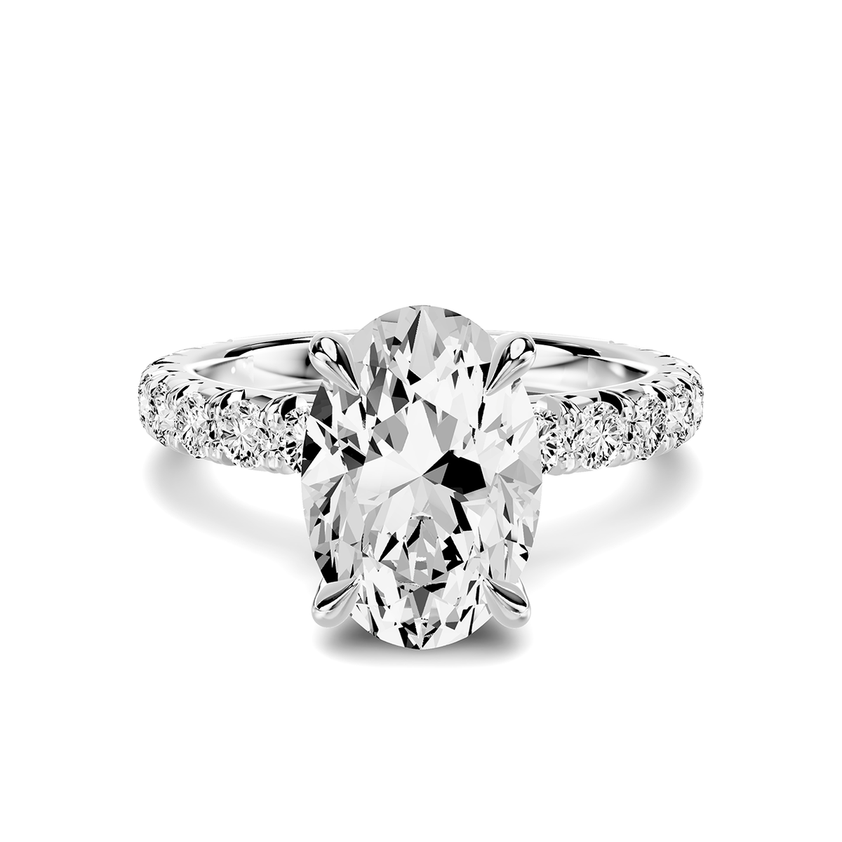 Amara French Pavé Lab Engagement Ring Setting (3/4 ct. tw.)