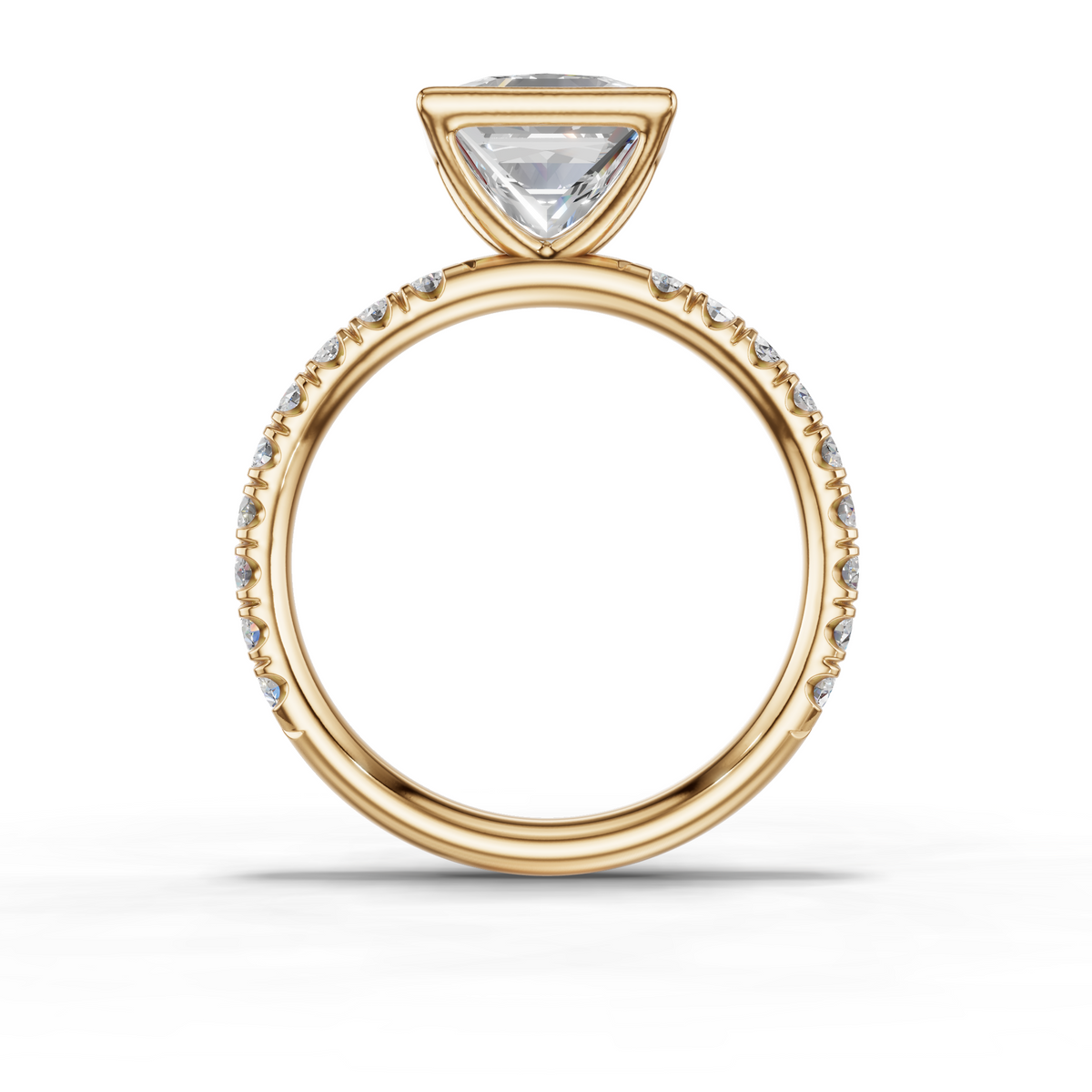 Marielle Lab Pavé Bezel Engagement Ring Setting (0.45 ct. tw.)