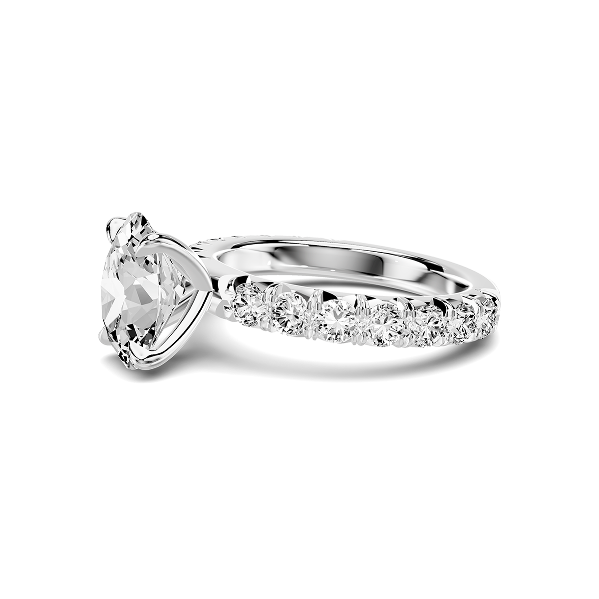 Noelle French Pavé Lab Engagement Ring Setting (1 ct. tw.)