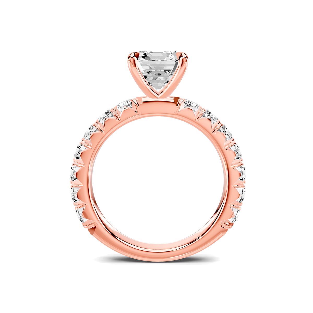Noelle French Pavé Lab Engagement Ring Setting (1 ct. tw.)