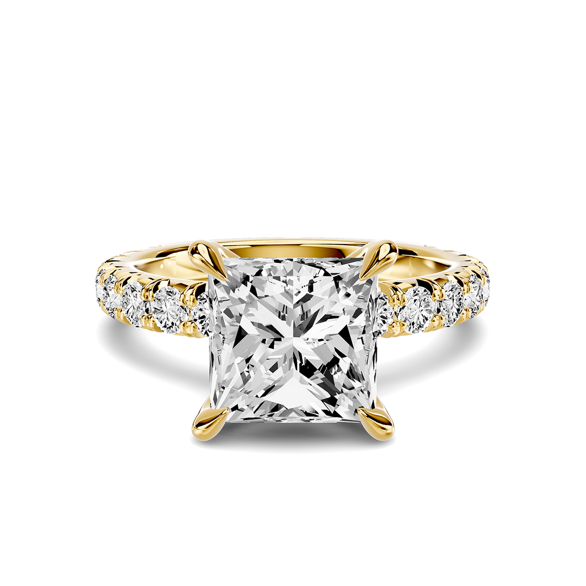 Amara French Pavé Lab Engagement Ring Setting (3/4 ct. tw.)