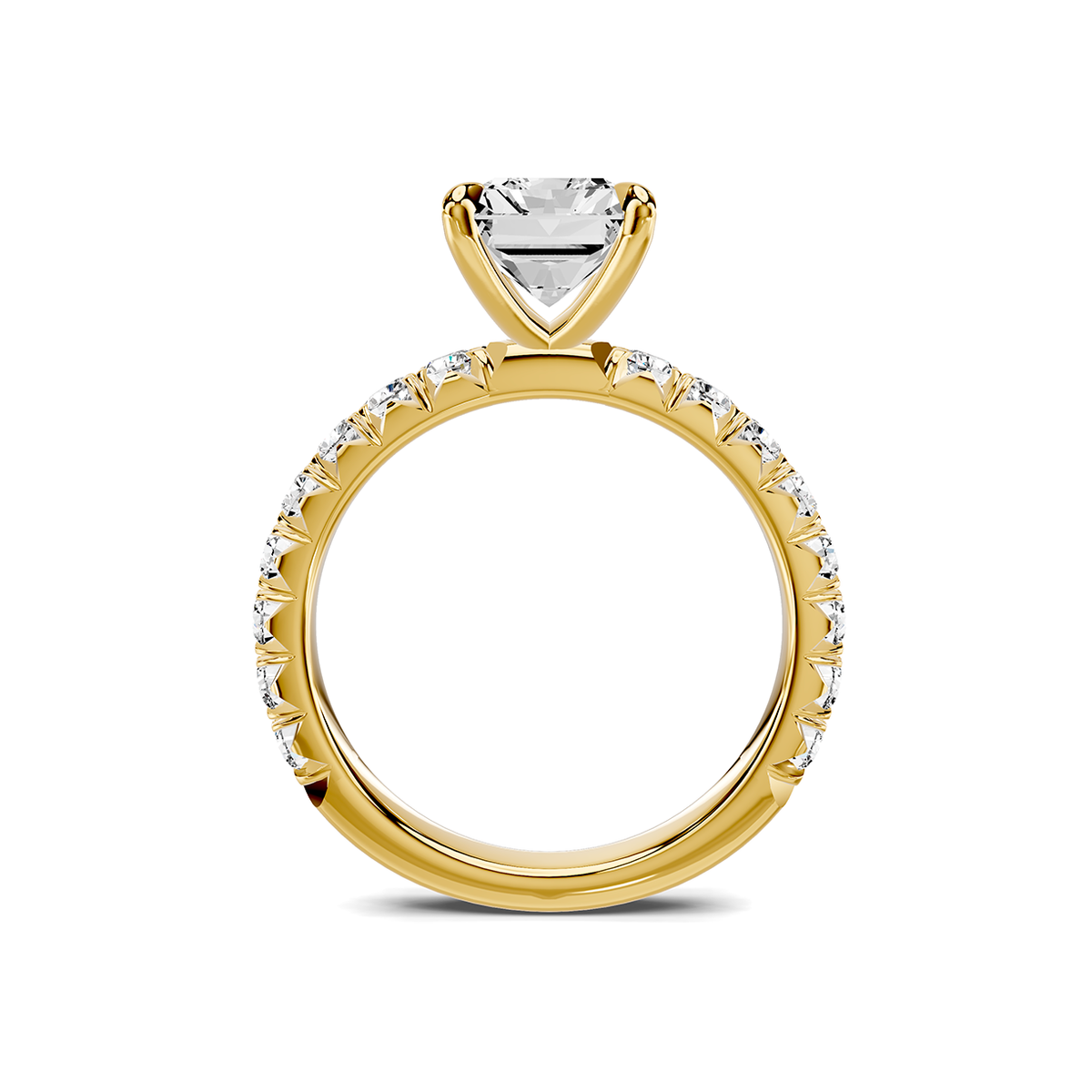 Amara French Pavé Lab Engagement Ring Setting (3/4 ct. tw.)